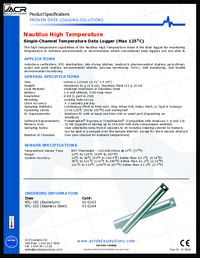Thumbnail of document Data Sheet - Nautilus  85/125 Series Data Loggers